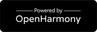 Powered by OpenHarmony单色黑标识